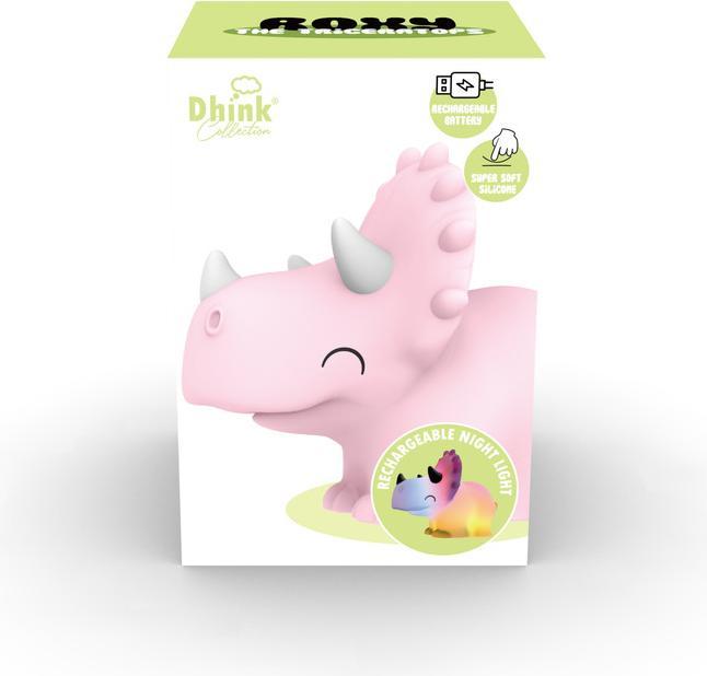 Image du produit Dhink Medium Nightlight Triceratops Soft Touch Rechargeable