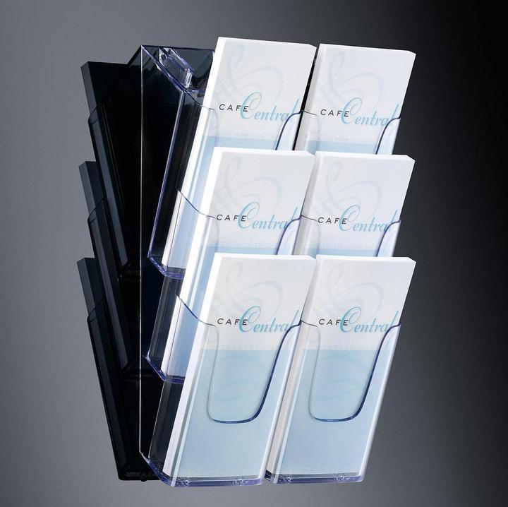 Produktbild Sigel Ice Wandprospekthalter acrylic mit 3 Fächern (A5, A6)