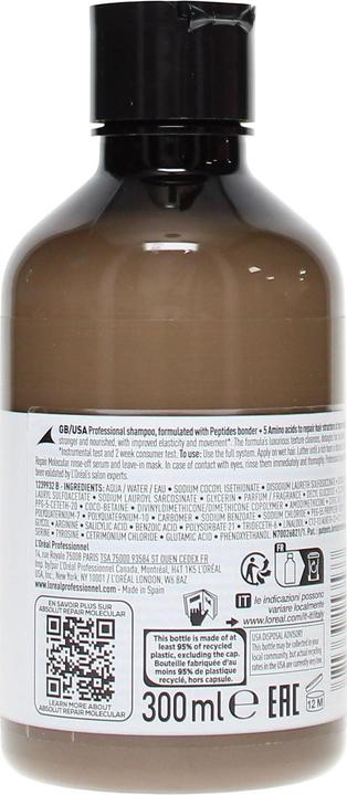 Actual product image L'Oréal Professionnel L ÌOréal Professionnel - Shampoo for damaged hair Absolut Repair Molecular (Professional Shampoo) (Liquid shampoo, 300 ml)