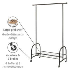 Image du produit Wenko Portemanteau télescopique Profi 50696100 noir métal 121,0 x 185,0 cm