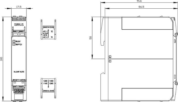 Image du produit Siemens boîtier d'évaluation standard 17.5mm