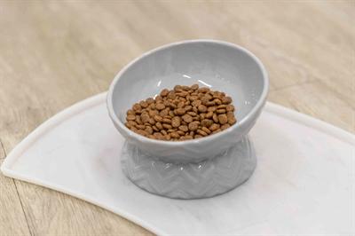 Produktbild Trixie Verhoogde Voerbak / Waterbak Keramiek Grijs - 350 Ml 17 Cm