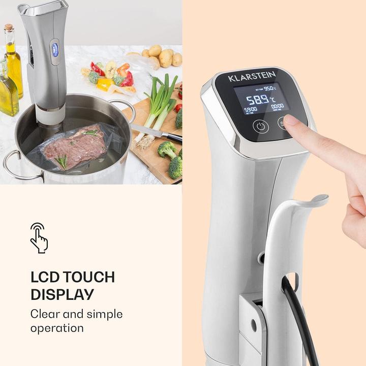 Actual product image Klarstein Quickstick Sous Vide Cooker Silver