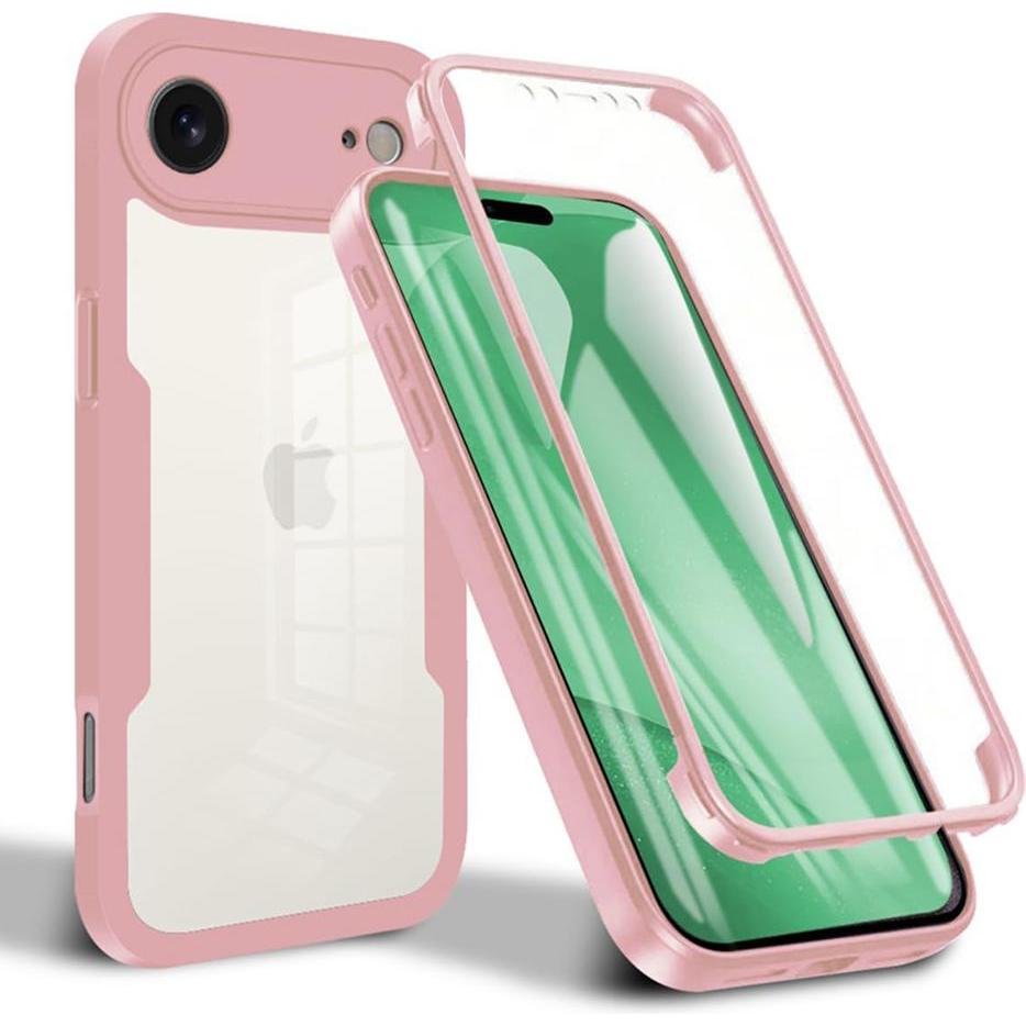 Techsuit - ColorVerse 360 Series + Screen Protector - iPhone 17 Air - Pink (Apple iPhone 17), Cover smartphone, Pink