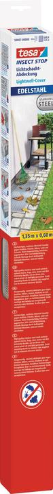 Produktbild tesa Insektenschutz Lichtschachtgitter aus Edelstahl, für Keller Fenstergitter, rostfrei (60 x 135 cm)