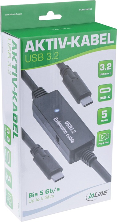 Produktbild InLine USB 3.2 Gen.1 Aktiv-Kabel (5 m, USB 3.2 Gen 1)