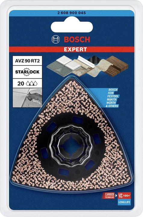 Produktbild Bosch Professional Zubehör EXPERT Sanding Plate AVZ 90 RT2 Blatt für Multifunktionswerkzeuge, 90 mm, 10-tlg. (P20)