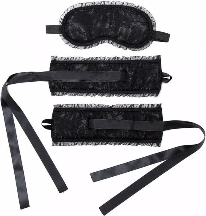Image du produit Rimba Menottes en satin avec masque