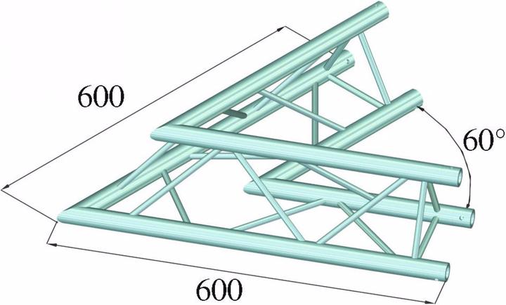Actual product image Alutruss DECOLOCK DQ3-PAC20 2-Way Corner 60°