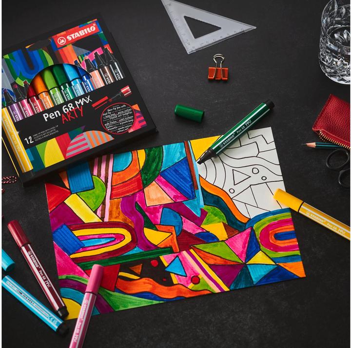Actual product image STABILO Pen 68 MAX (Brown, 5 x)