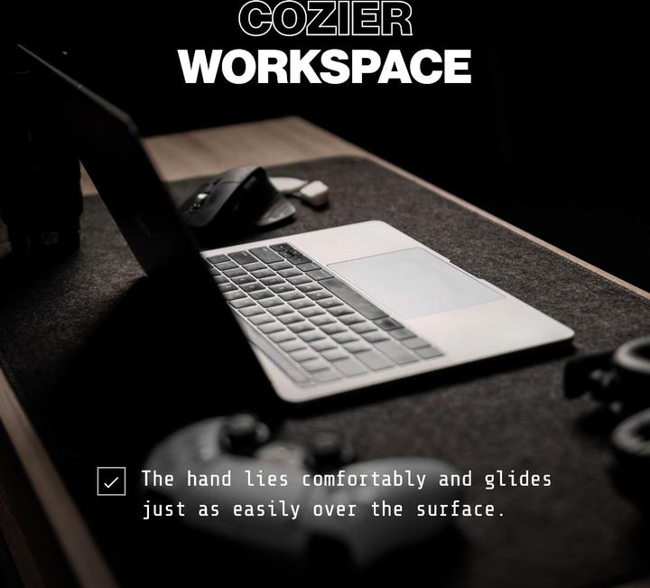 Produktbild Deltahub Minimalistic Desk Pad -hiirimatto,, tummanharmaa