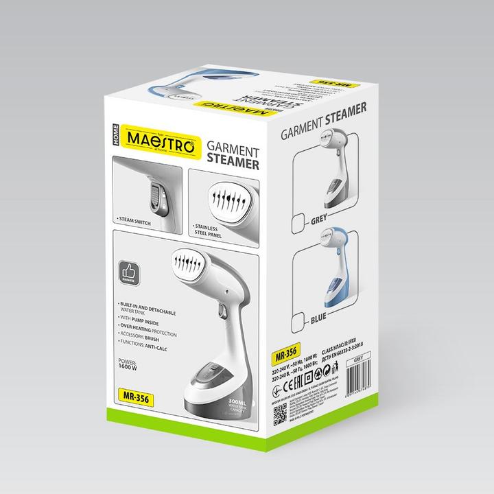 Actual product image Maestro Wäschedampfer 1600W MR-356-GREY (1600 W)