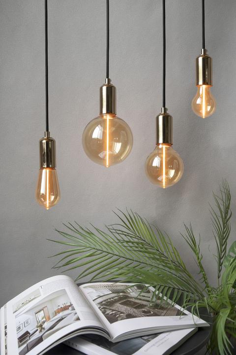Produktbild Luxula LED-Filament-Lampe, Line Amber Globe, E27, 2W, 65lm, 1800K (E27, 2 W, 65 lm, 1 x)