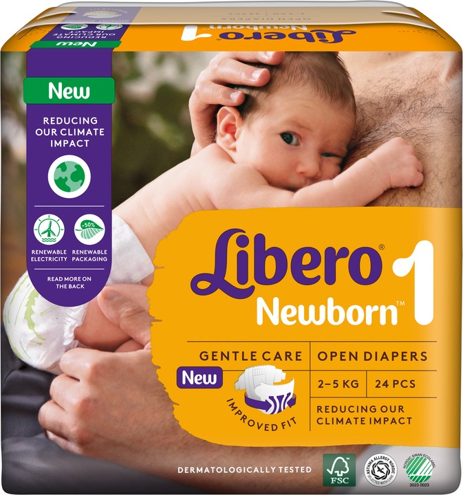 Produktbild Libero Newborn 1 (Gr. 1, Tragepack, 24 Stück)