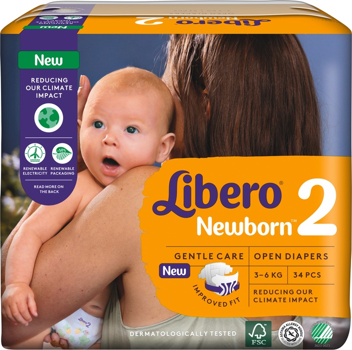 Actual product image Libero Newborn 2 (Size 2, Pack, 34 Piece)