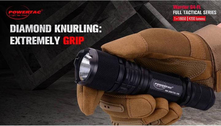 Actual product image Powertac LED flashlight Warrior G4 (15.20 cm, 4200 lm)