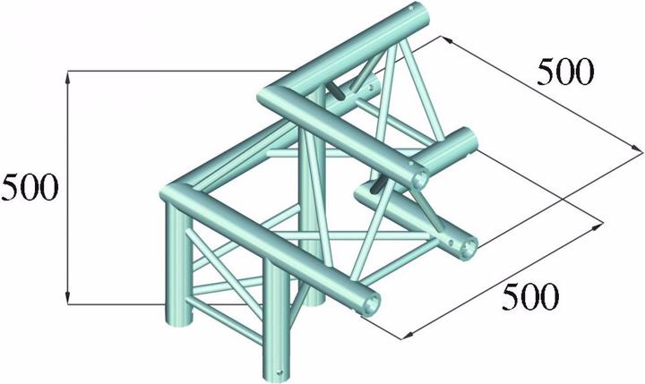 Produktbild Alutruss TRILOCK 6082AL-32 3-Weg-Ecke // links