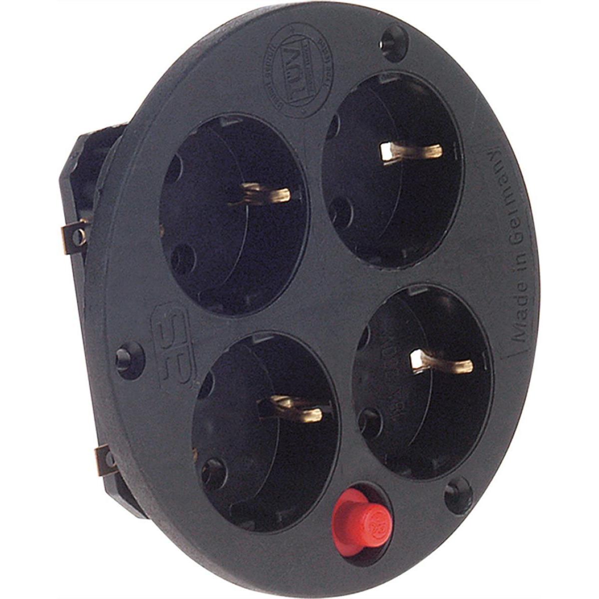 Bachmann, Steckdosenleiste, socket outlet insert 4-fold S socket outlet insert 4f. without cover thermo ins. (4 x, CEE 7...