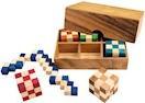 Actual product image Philos Snake Dice Set in Wooden Box Piece (English, French, German, Italian, 1 Players)