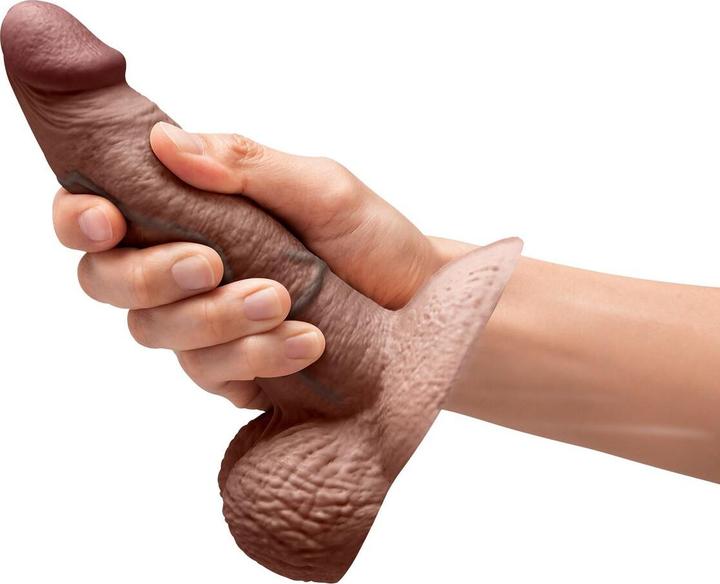 Produktbild Earthly Body Slipskin Realistic Silicone Dildo 6 Inch Girthy Brown