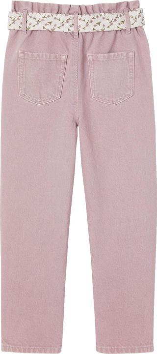Actual product image Vertbaudet Mädchen Paperbag-Hose mit Stoffgürtel (140)