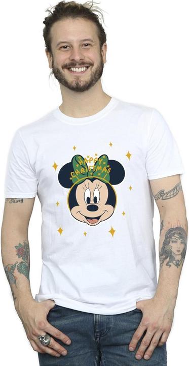 Immagine prodotto Disney Minnie Mouse Happy Christmas Maglietta Uomo (3XL)