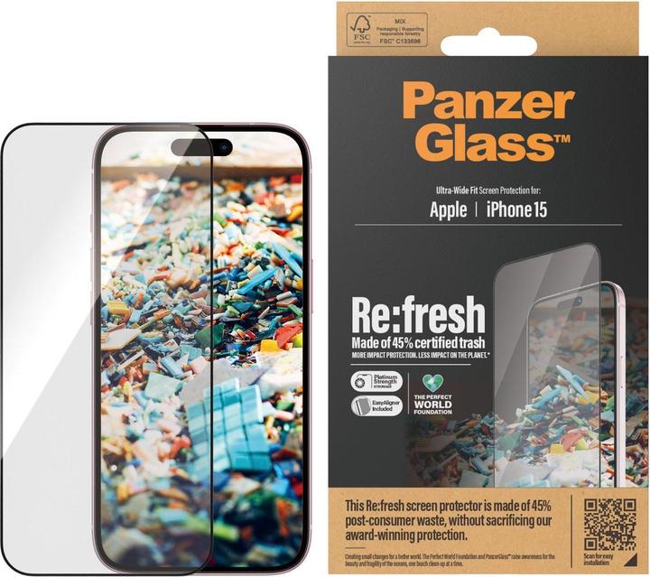 Immagine prodotto PanzerGlass Re:fresh (1 Pezzo/i, Apple iPhone 15)