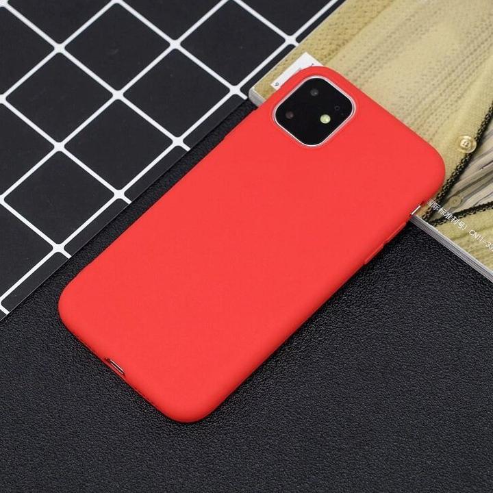 Actual product image Hurtel Silicone Case Soft Flexible Rubber Cover for iPhone 11 Pro red (Apple iPhone 11 Pro)