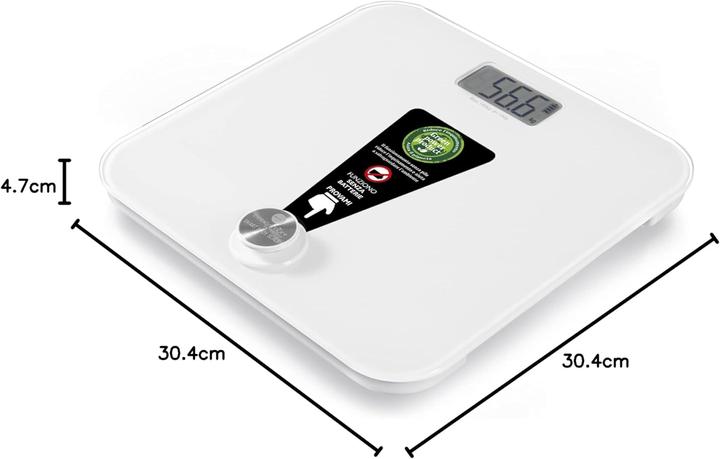 Produktbild Macom Smart Body Scale Elektronische Personenwaage mit batterielosem Betrieb Square Bi (180 kg)
