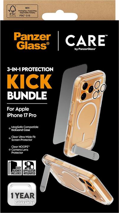 Image du produit PanzerGlass 3-in-1 Kick Set (1 pcs, Apple iPhone 17 Pro)