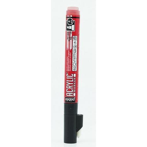 Pebeo, Marker, Acrylic Marker Medium Keilspitze 4mm (Rot, 4 mm)