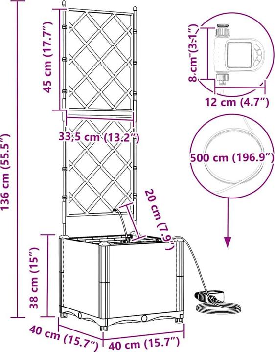 Produktbild vidaXL Garten-Pflanzgefäss