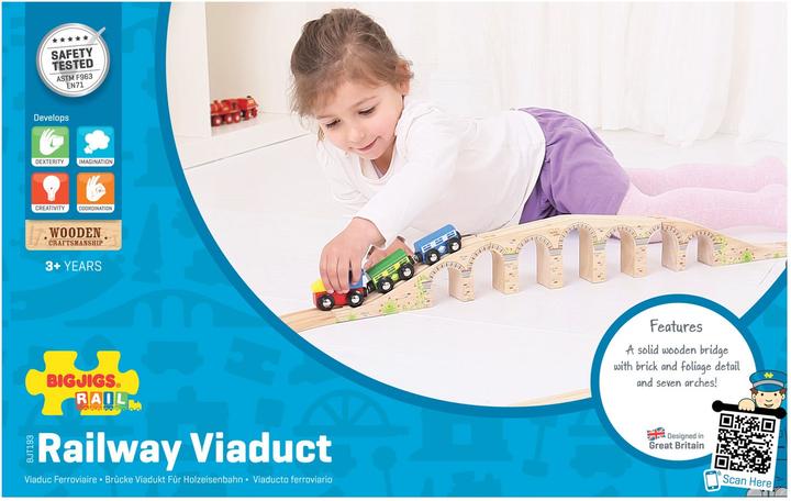 Image du produit Bigjigs Houten Rails - Spoorwegviaduct, 3dlg.