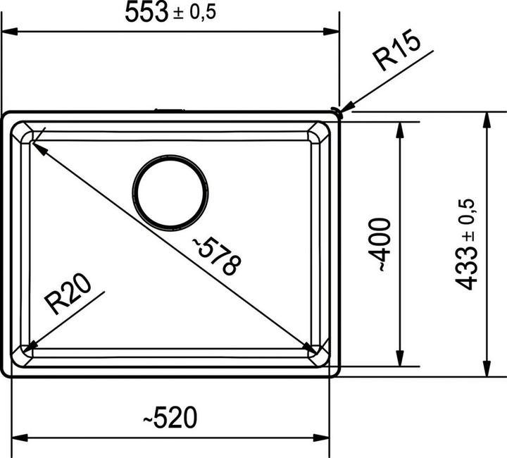 Produktbild Franke 125.0683.105 (Einbauspüle, 80 cm, 55.30 cm)