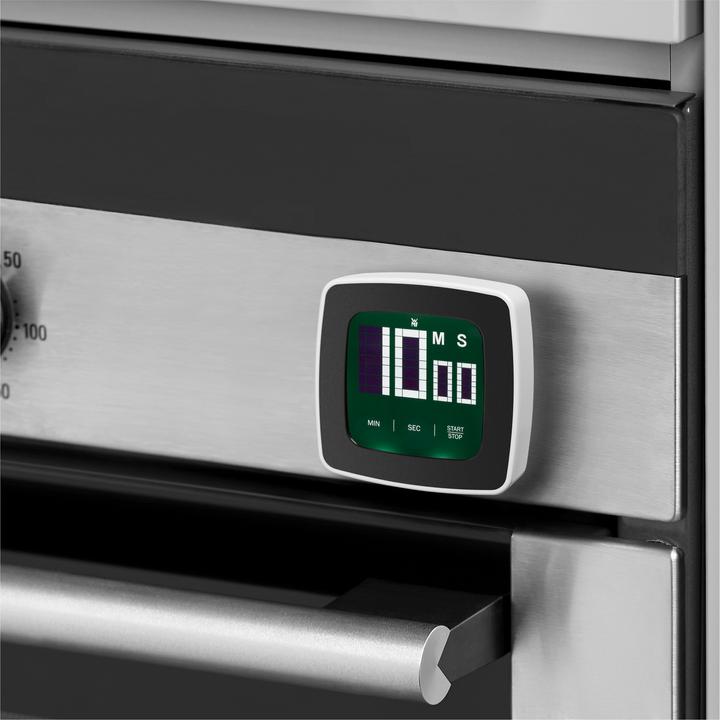 Produktbild WMF Eieruhr Kurzzeitwecker digital 7,5x7,5cm Küchentimer Edelstahl schwarz