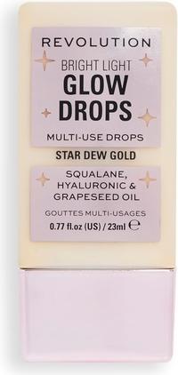 Produktbild Makeup Revolution Bright Light Glow Highlighter Drops Illuminating Finish Golden Star Dew 23ml (Golden Star Dew, Highlighter, 40 g)