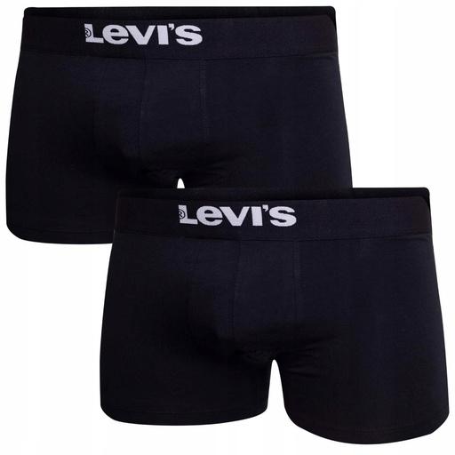 Produktbild Levis Men's Solid Basic Trunk, Black, XL (XL, 2er Pack)