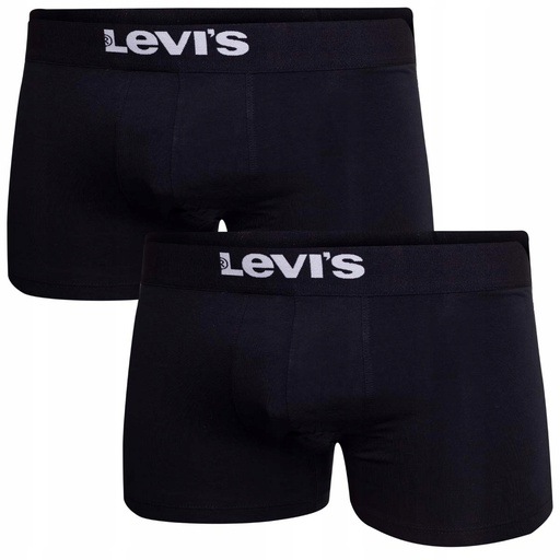 Actual product image Levis Men's Solid Basic Trunk, Black, XL (XL, pack of 2)