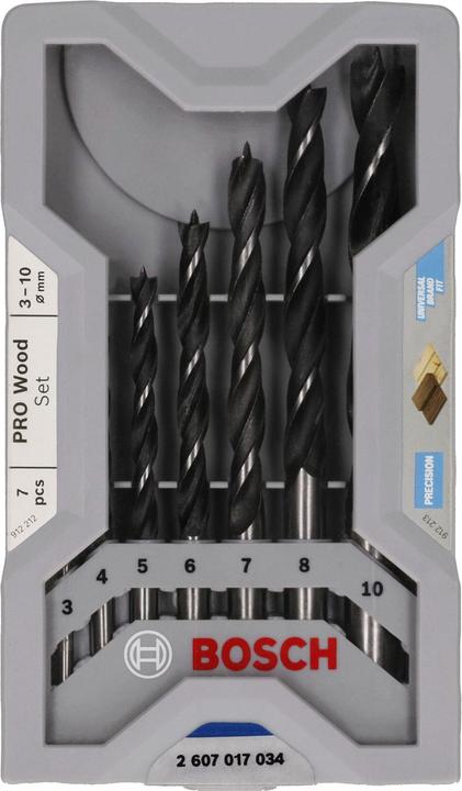 Productafbeelding Bosch Professional Zubehör Houtdraaiboorset 7 stuks (10 mm, 3 mm, 4 mm, 5 mm, 6 mm, 7 mm, 8 mm)