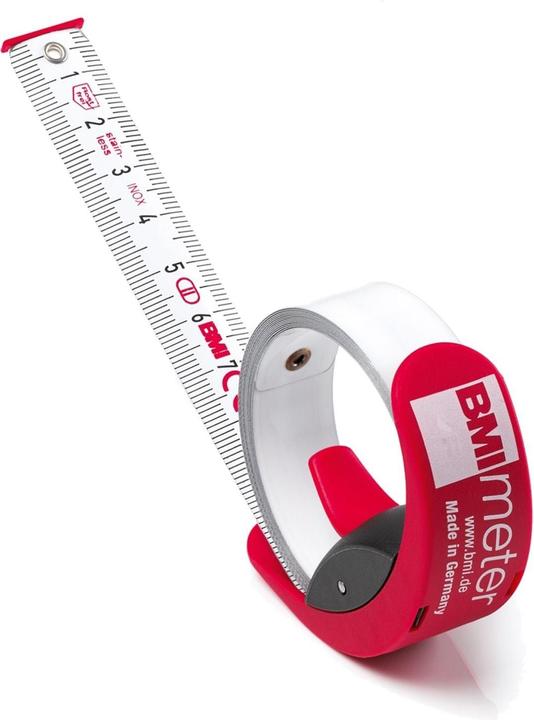 BMI Pocket roller tape measure metre length 3 m width 16 mm mm/cm EG II plastic ruler function (3 m)