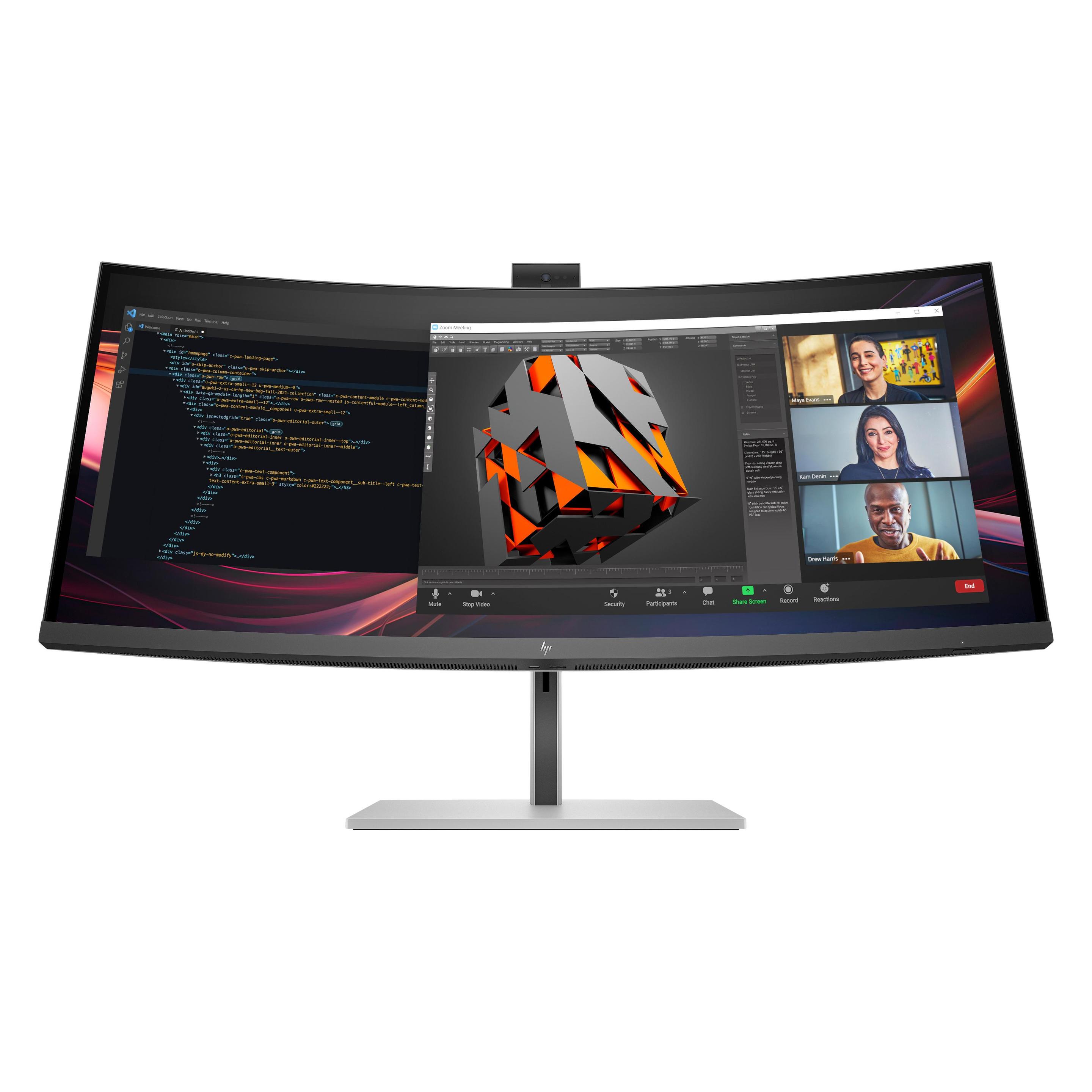 HP 734pm S7 Pro 34inch WQHD (EU) (3440 x 1440 Pixel, 34"), Monitor, Grau, Schwarz, Silber