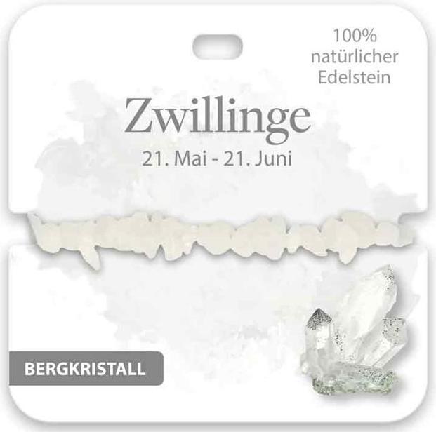 Produktbild BB Klostermannn Armband Edelstein Bergkristall Zwillinge