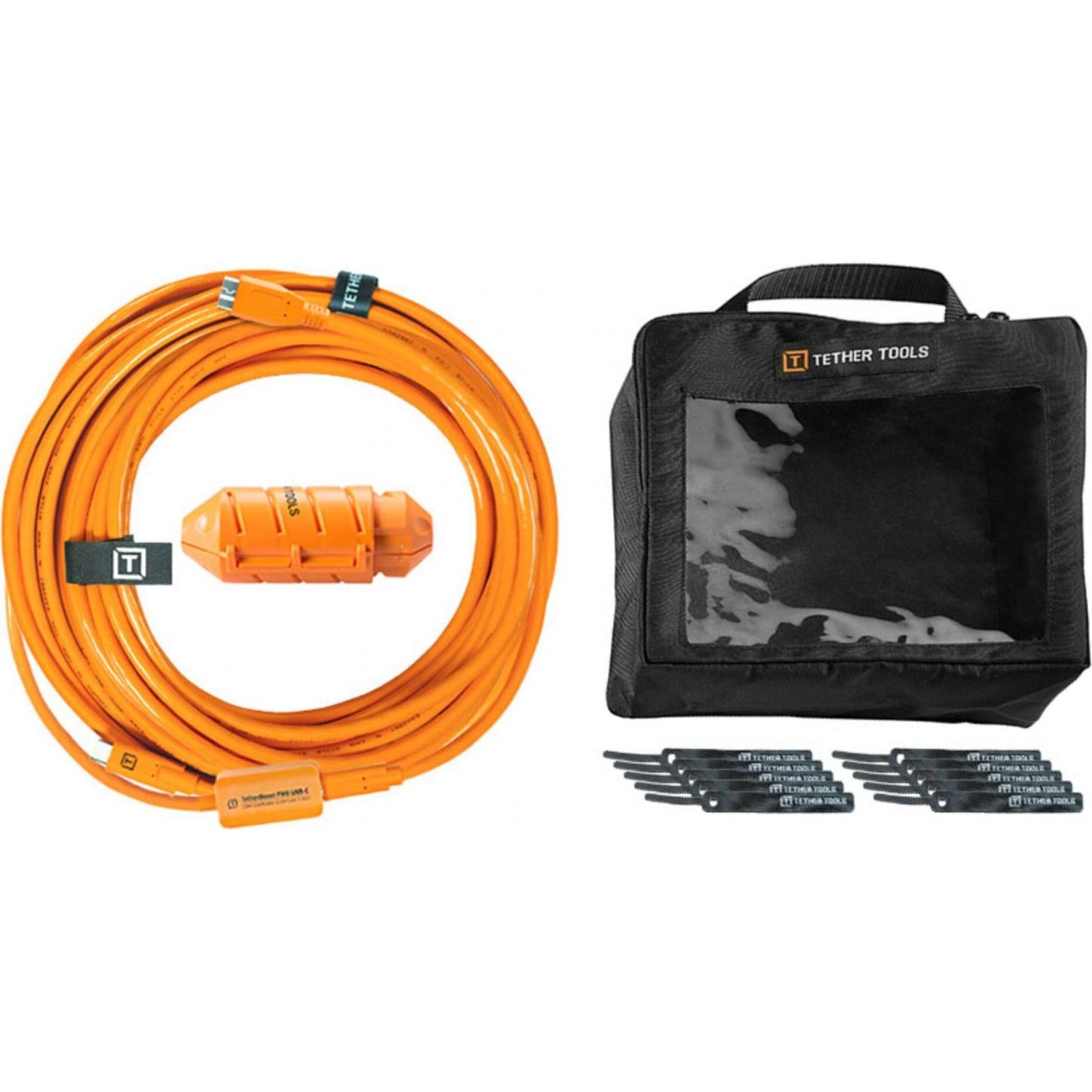 Thumbnail - Tether Tools USB-C 3.0 Kabel, USB-C / Micro-B, 9.4m gerade zu gerade, 9.4 m, Orange (9.40 m, USB 3.0), USB Kabel
