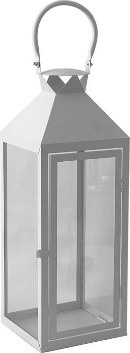 Produktbild Inda-Exclusiv Grosse Garten - Laterne Windlicht weiss Glas Metall 54cm (1 x)