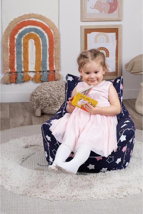 Actual product image Knorrtoys Kindersitzsack - "Star blue pink" (Child armchair)