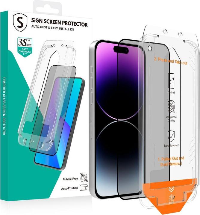 Produktbild SIGN Privacy Screen Protector iPhone 14 Pro – EZ Apply dust free applicator (1 Stk., Apple iPhone 14 Pro)