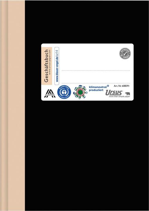 Ursus Business Book 1510B96K 608391 DIN A6 96Sheets 80g squared (A6, Checked, Hardcover)