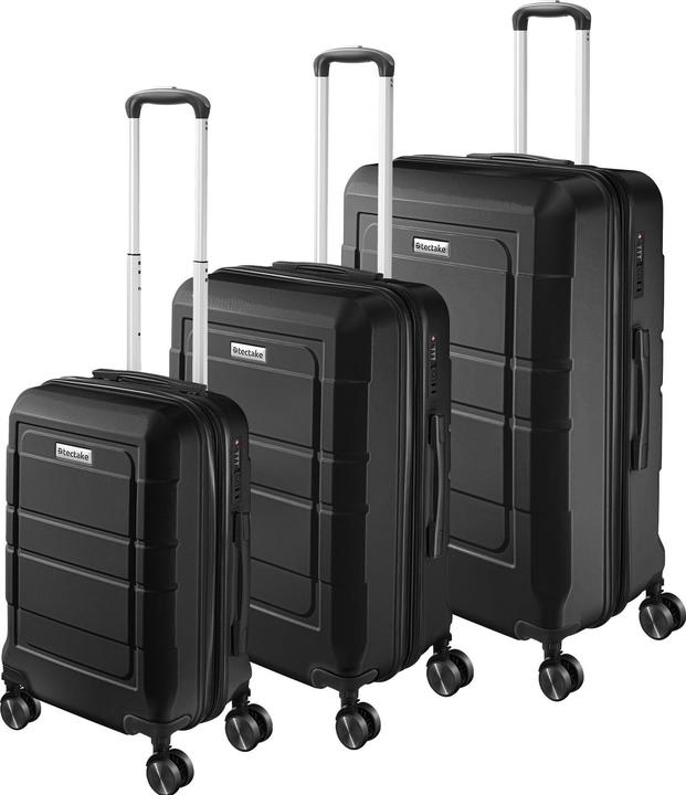 Image du produit tectake Set de valises rigides BRICE 3 pièces avec serrure à code (111 l)