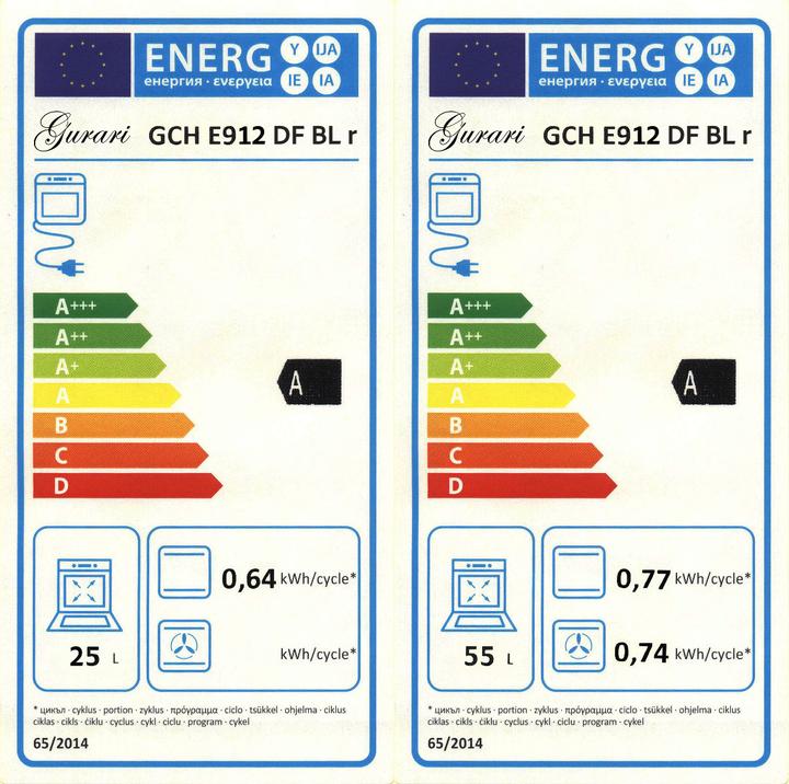 Energie-Label Gurari GCH E 912 DF BL R