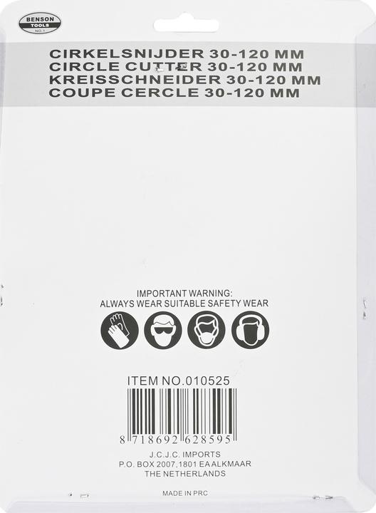Actual product image Benson Circle cutter